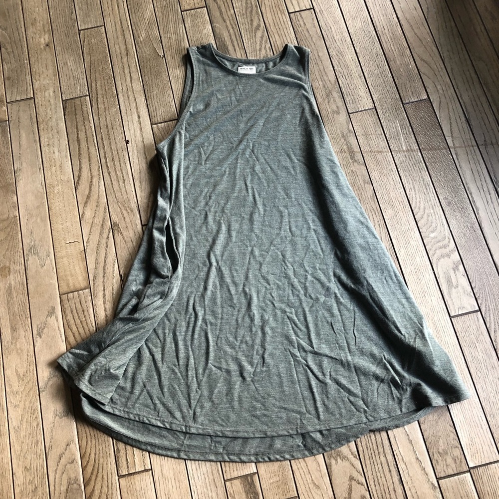 RVCA heathered olive Green Swing Dress size Small